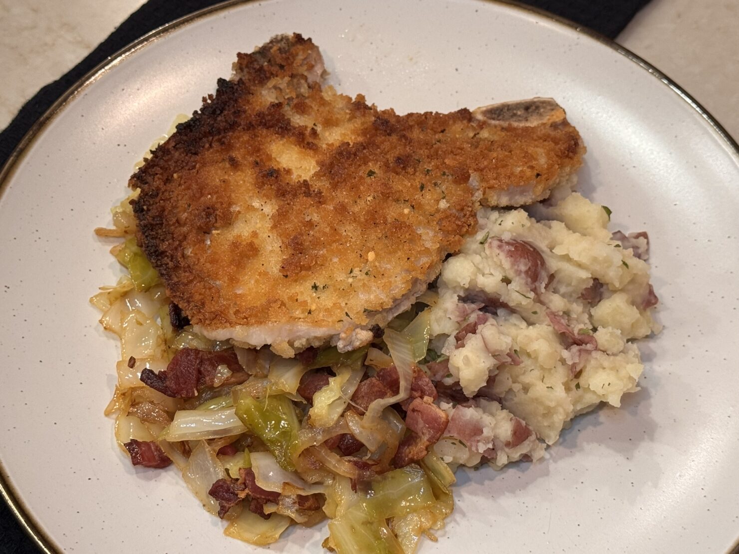 Pork Chops and Cabbage with Bacon - Rave About Food