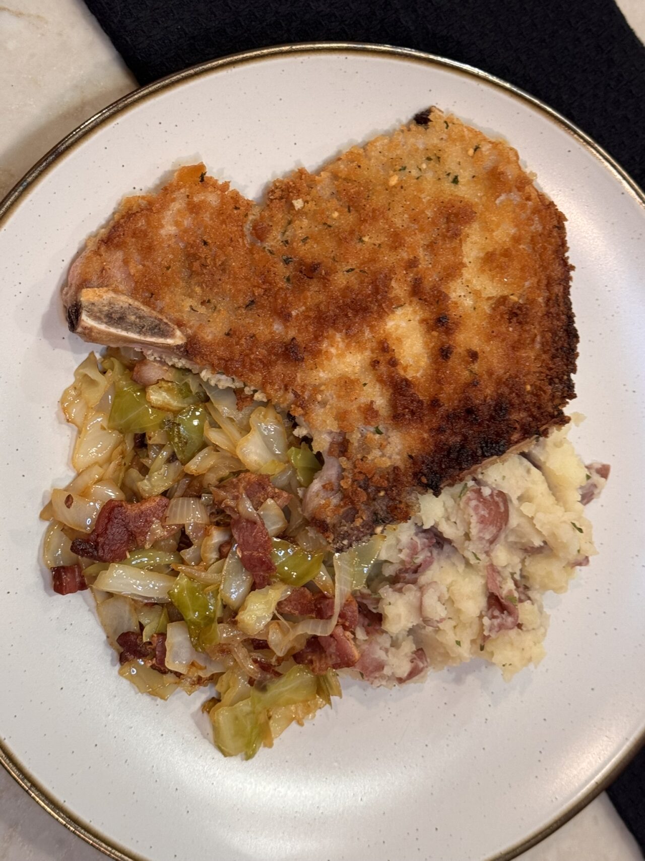 Pork Chops and Cabbage with Bacon - Rave About Food