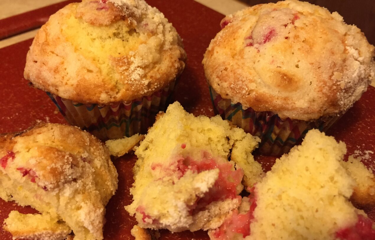Lemon Raspberry Streusel Muffins