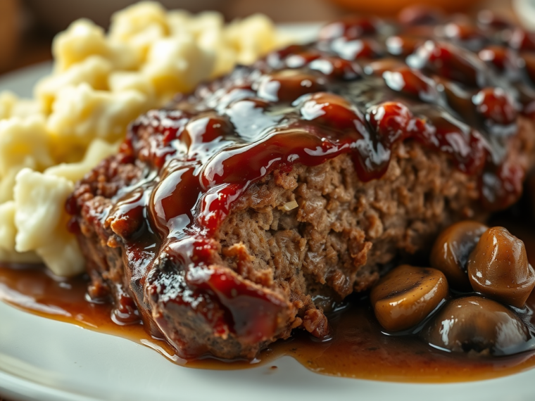 Slow-Cooker Mushroom Meatloaf