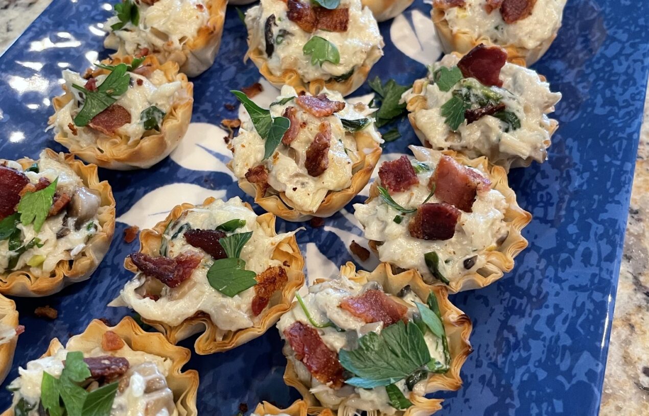 Crab and Bacon Phyllo Cups