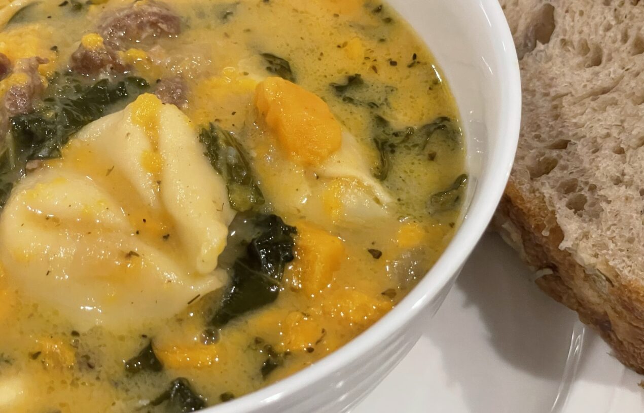 Creamy Sausage and Tortellini Soup