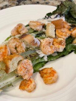 Grilled Caesar Salad with Shrimp