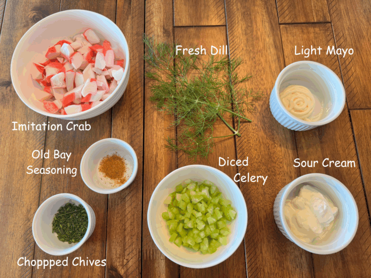 Ingredients for Crab Salad