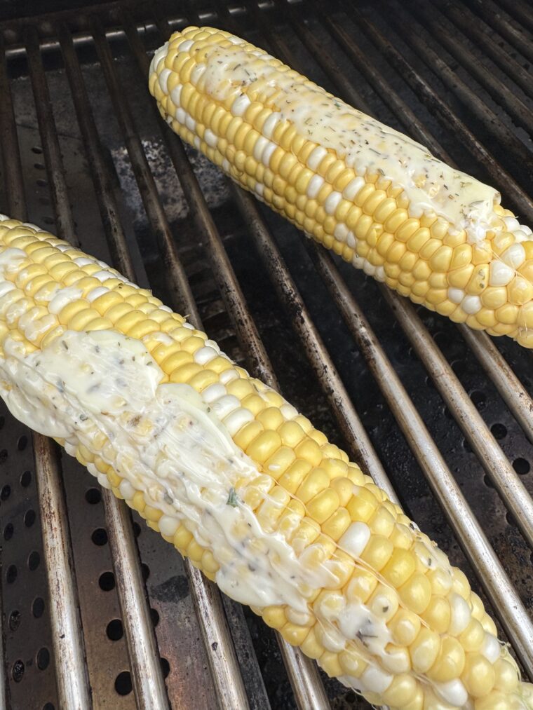 Brush corn with herbed butter.
