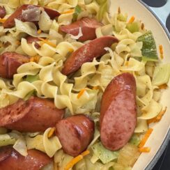 Cabbage and Noodles with Smoked Sausage