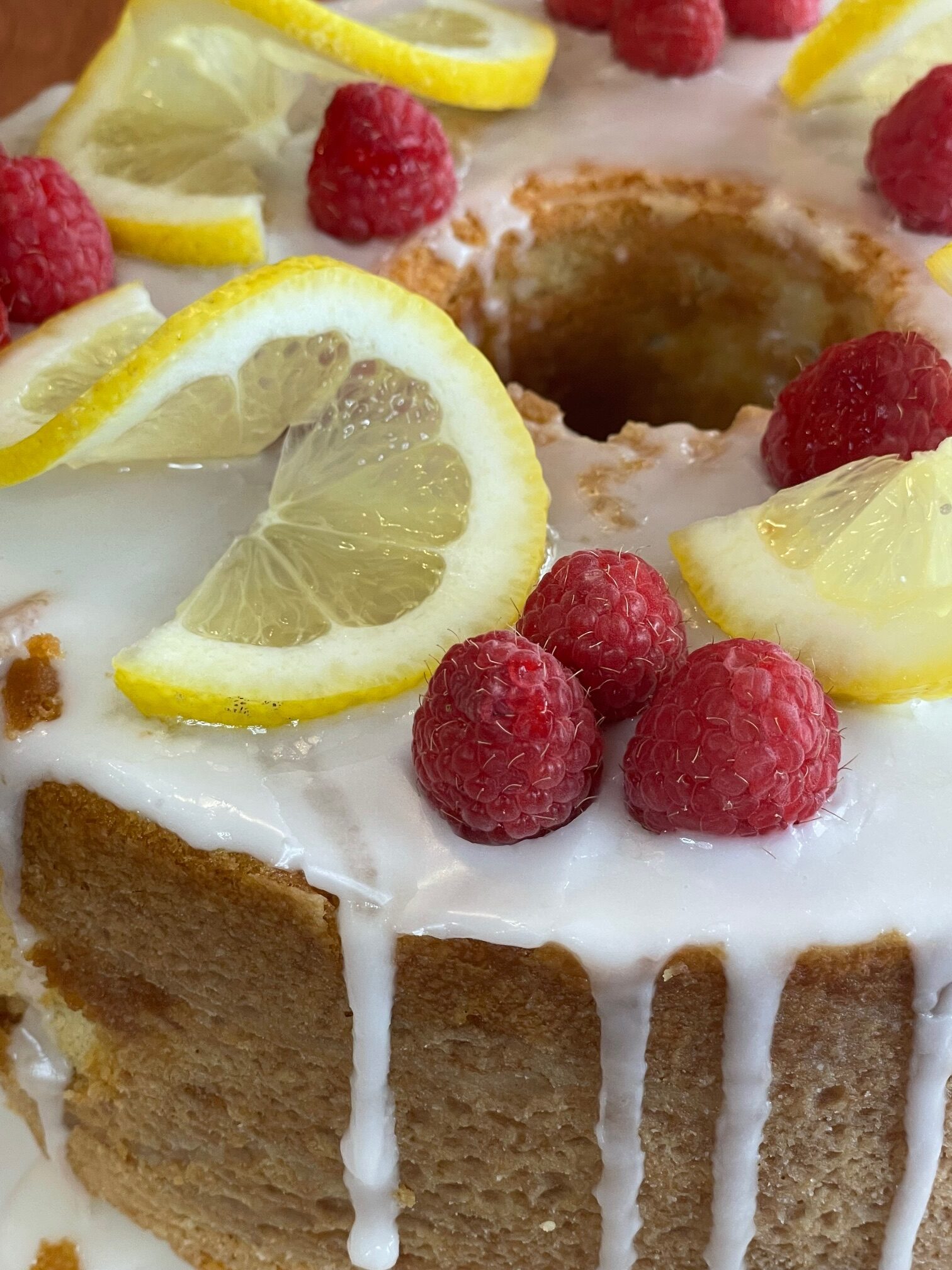 Lemon Raspberry Pound Cake