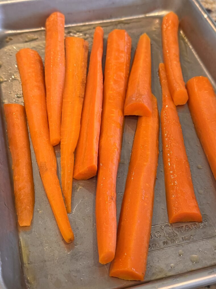 roast carrots on a sheet pan