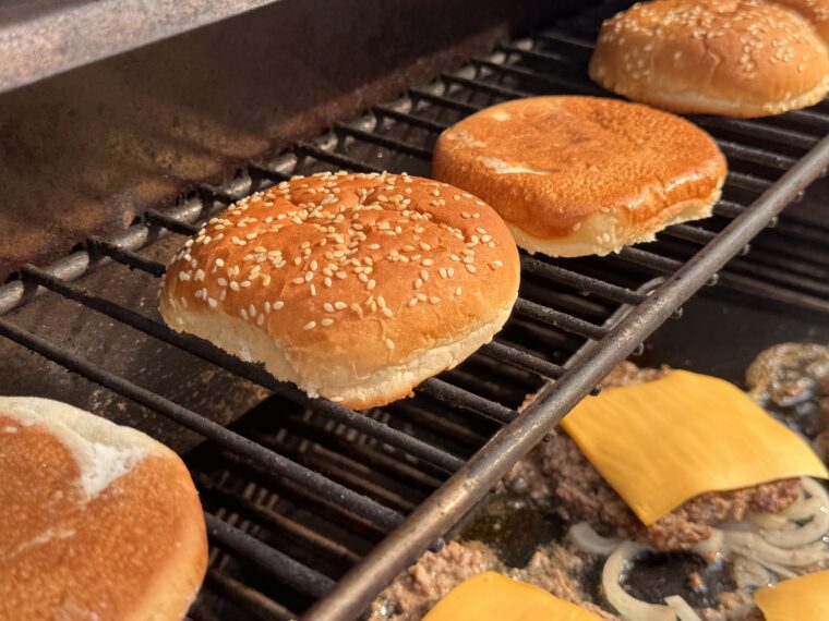 Toasted Sesame Buns for Onion Smash Burgers