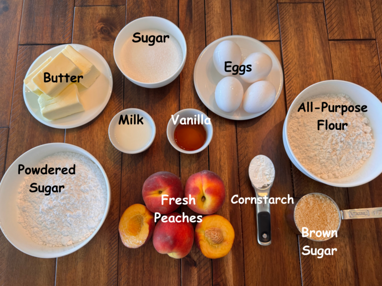 Ingredients for Peach Dessert Bars