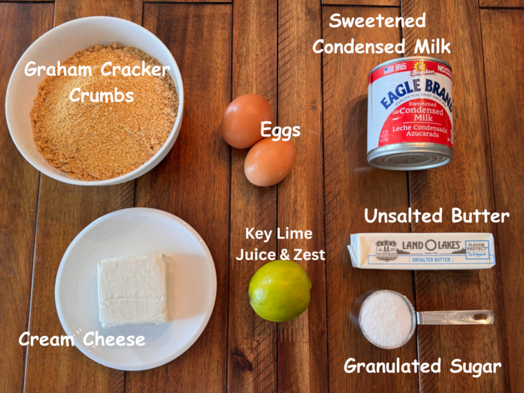 Ingredients for Easy Key Lime Pie Bars