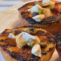 Grilled Nectarines with Goat Cheese